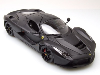Ferrari LaFerrari 2014 matt schwarz Modellauto 1:18 Bburago