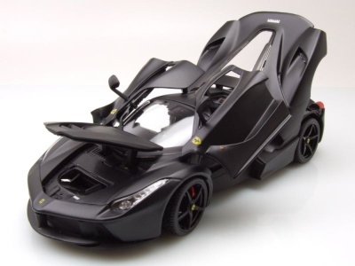 Ferrari LaFerrari 2014 matt schwarz Modellauto 1:18 Bburago