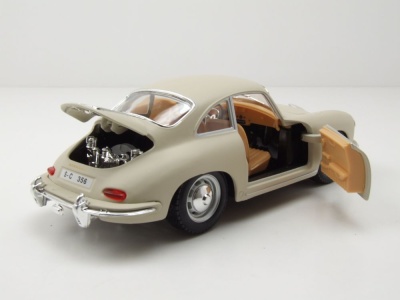Porsche 356 B Coupe 1961 creme Modellauto 1:24 Bburago