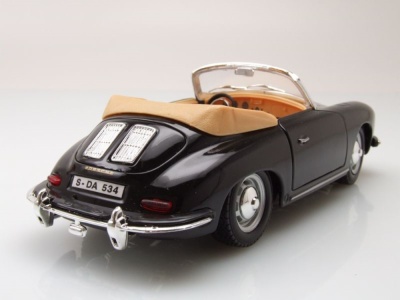Porsche 356 B Cabrio 1961 schwarz Modellauto 1:24 Bburago