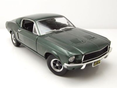Ford Mustang GT Fastback 1968 grün Bullitt Steve McQueen Modellauto 1:18 Greenlight Collectibles