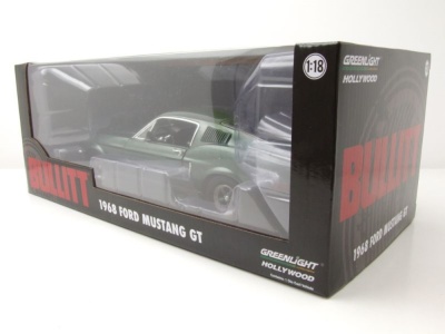 Ford Mustang GT Fastback 1968 grün Bullitt Steve McQueen Modellauto 1:18 Greenlight Collectibles