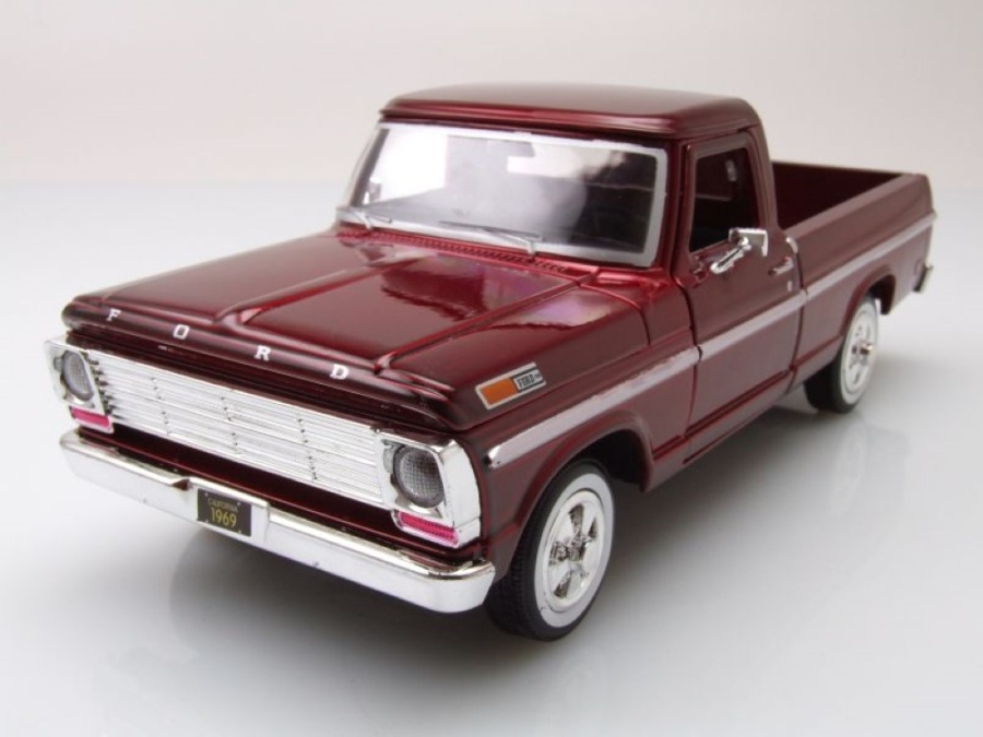 Ford F-100 Pick Up 1969 dunkelrot Modellauto 1:24 Motormax
