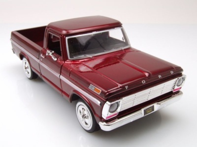 Ford F-100 Pick Up 1969 dunkelrot Modellauto 1:24 Motormax