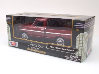 Ford F-100 Pick Up 1969 dunkelrot Modellauto 1:24 Motormax
