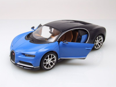Bugatti Chiron 2016 blau dunkelblau Modellauto 1:24 Maisto