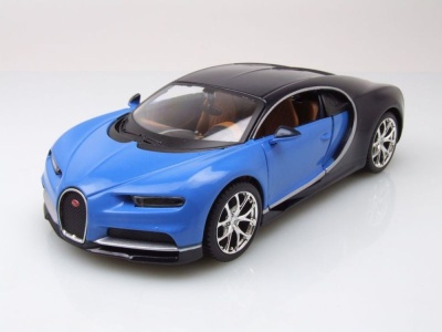 Bugatti Chiron 2016 blau dunkelblau Modellauto 1:24 Maisto