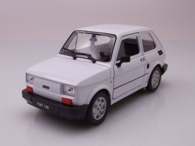 Fiat 126 1977 weiß Modellauto 1:21 Welly