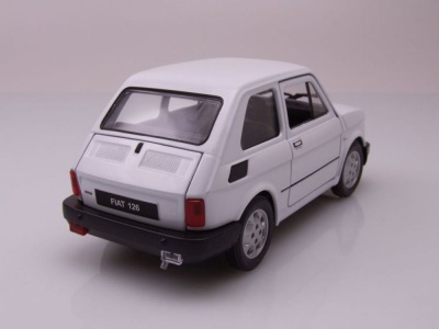 Fiat 126 1977 weiß Modellauto 1:21 Welly