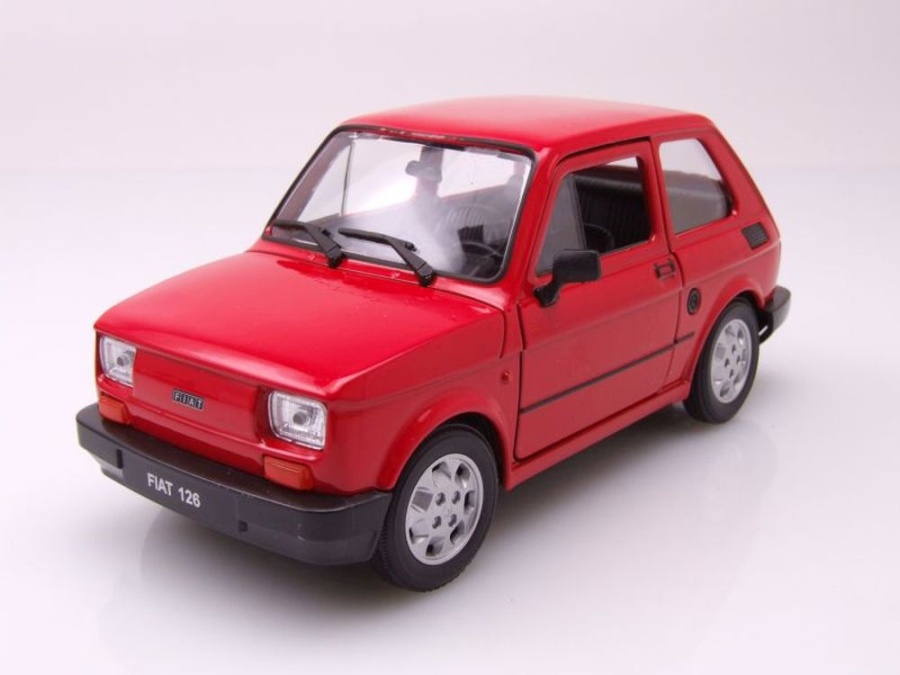 Fiat 126 1977 rot Modellauto 1:21 Welly