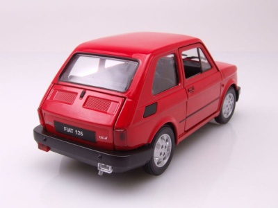 Fiat 126 1977 rot Modellauto 1:21 Welly