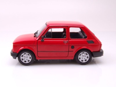 Fiat 126 1977 rot Modellauto 1:21 Welly