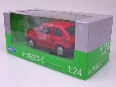 Fiat 126 1977 rot Modellauto 1:21 Welly