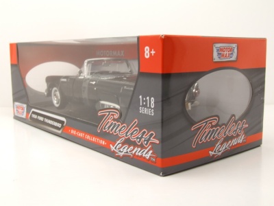 Ford Thunderbird Convertible 1956 schwarz Modellauto 1:18 Motormax