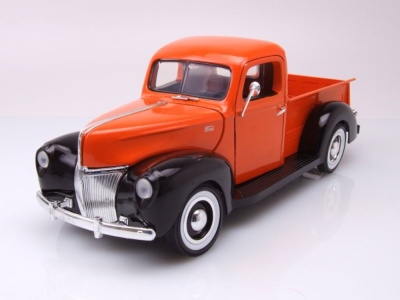 Ford Pick Up 1940 orange schwarz Modellauto 1:18 Motormax