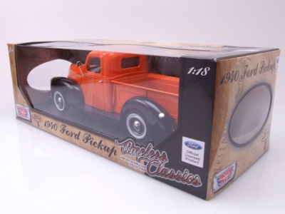 Ford Pick Up 1940 orange schwarz Modellauto 1:18 Motormax