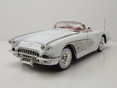 Chevrolet Corvette Cabrio C1 1958 weiß Modellauto...