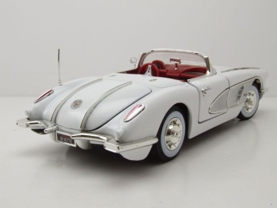 Chevrolet Corvette Cabrio C1 1958 weiß Modellauto 1:18 Motormax