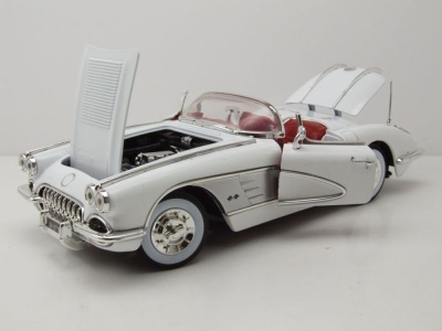Chevrolet Corvette Cabrio C1 1958 weiß Modellauto 1:18 Motormax