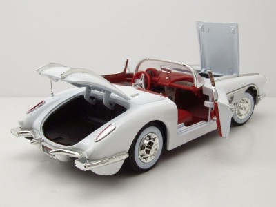Chevrolet Corvette Cabrio C1 1958 weiß Modellauto 1:18 Motormax