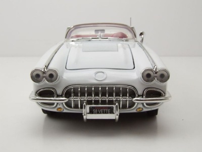 Chevrolet Corvette Cabrio C1 1958 weiß Modellauto 1:18 Motormax