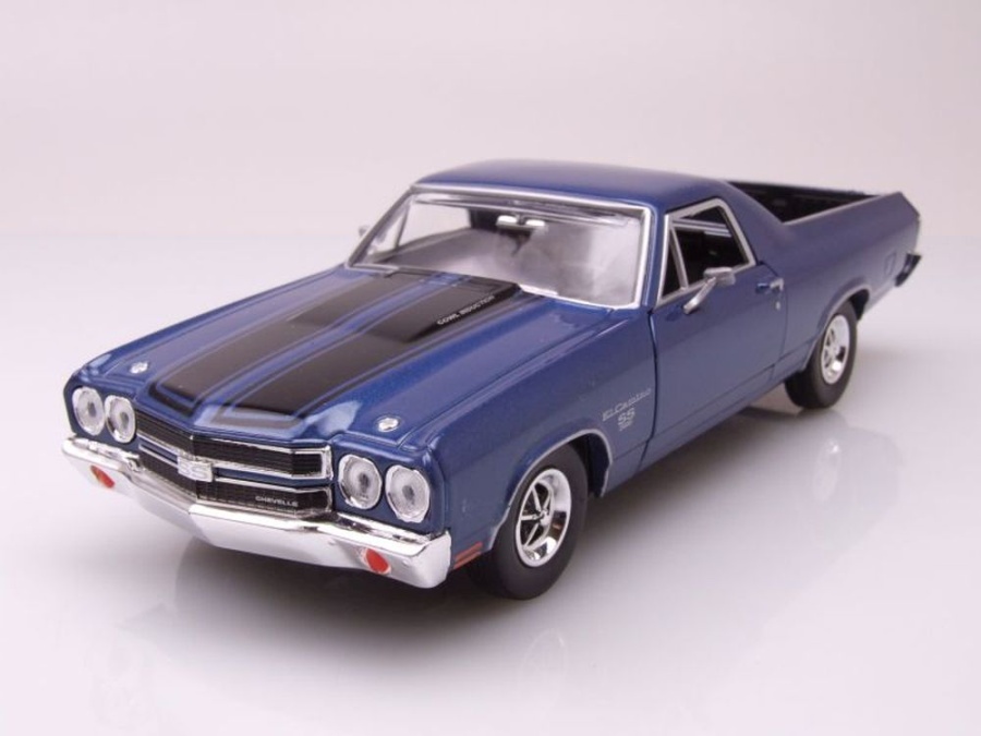 Chevrolet El Camino SS 396 Pick Up 1970 blau metallic Modellauto 1:24 Motormax