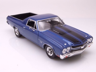 Chevrolet El Camino SS 396 Pick Up 1970 blau metallic Modellauto 1:24 Motormax