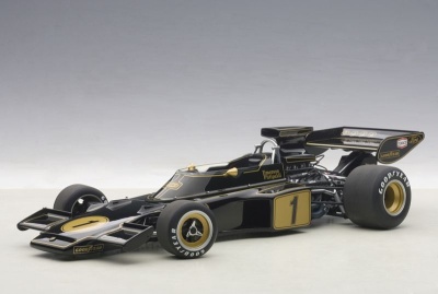 Lotus 72 E Grand Prix 1973 Emerson Fittipaldi #1 schwarz Modellauto 1:18 Autoart