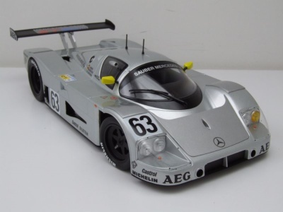 Sauber Mercedes C9 #63 Sieger 24h Le Mans 1989 silber Maas Reuter Dickens Modellauto 1:18 Norev