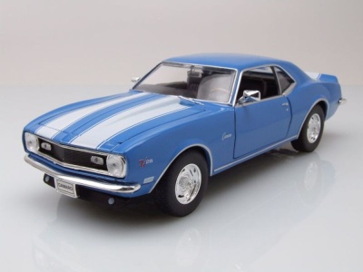 Chevrolet Camaro Z28 1968 blau Modellauto 1:24 Welly