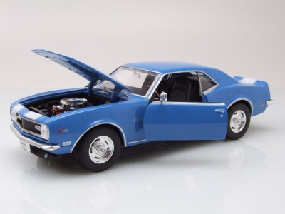 Chevrolet Camaro Z28 1968 blau Modellauto 1:24 Welly