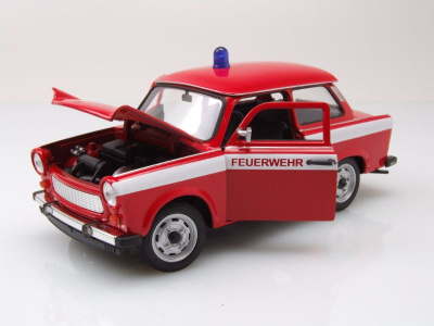 Trabant 601 Trabbi Feuerwehr rot Modellauto 1:24 Welly