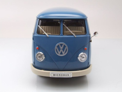 VW T1 Bus Kasten 1963 blau Modellauto 1:18 Welly