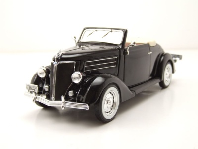 Ford Deluxe Cabrio 1936 schwarz Modellauto 1:24 Welly