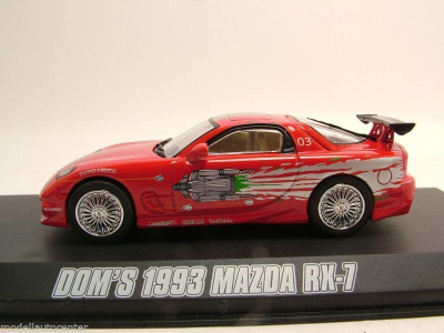 Mazda RX-7 1993 rot Dom - Fast & Furious Modellauto 1:43 Greenlight Collectibles