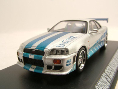 Nissan Skyline GT-R 1999 silber Brian - Fast & Furious Modellauto 1:43 Greenlight Collectibles