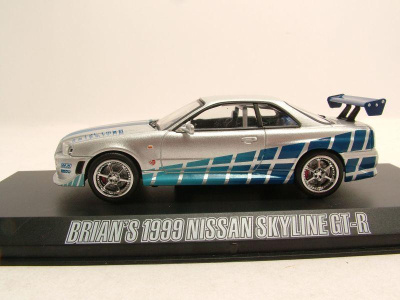 Nissan Skyline GT-R 1999 silber Brian - Fast & Furious Modellauto 1:43 Greenlight Collectibles