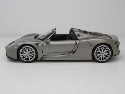 Porsche 918 Spyder Cabrio 2012 grau Modellauto 1:24 Welly