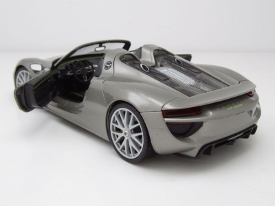 Porsche 918 Spyder Cabrio 2012 grau Modellauto 1:24 Welly