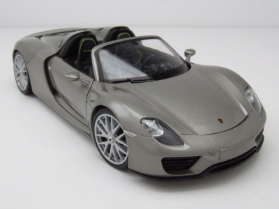 Porsche 918 Spyder Cabrio 2012 grau Modellauto 1:24 Welly