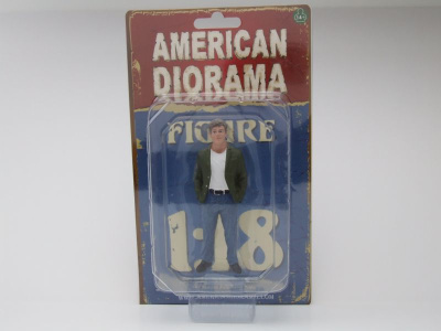 Figur 1970er Jahre 7 Mann grüne Jacke für 1:18 Modelle American Diorama