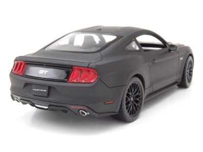 Ford Mustang GT 2015 matt schwarz Modellauto 1:24 Welly