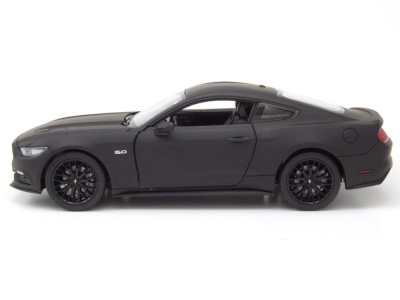 Ford Mustang GT 2015 matt schwarz Modellauto 1:24 Welly