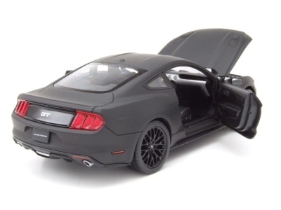 Ford Mustang GT 2015 matt schwarz Modellauto 1:24 Welly