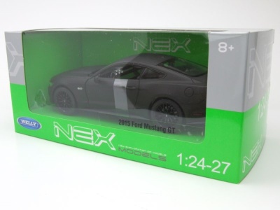 Ford Mustang GT 2015 matt schwarz Modellauto 1:24 Welly