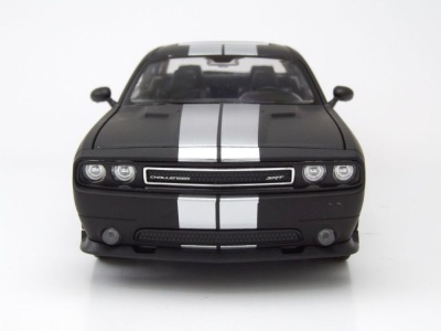 Dodge Challenger SRT 2012 matt schwarz Modellauto 1:24 Welly