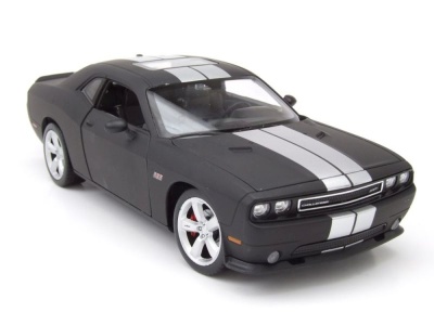 Dodge Challenger SRT 2012 matt schwarz Modellauto 1:24 Welly