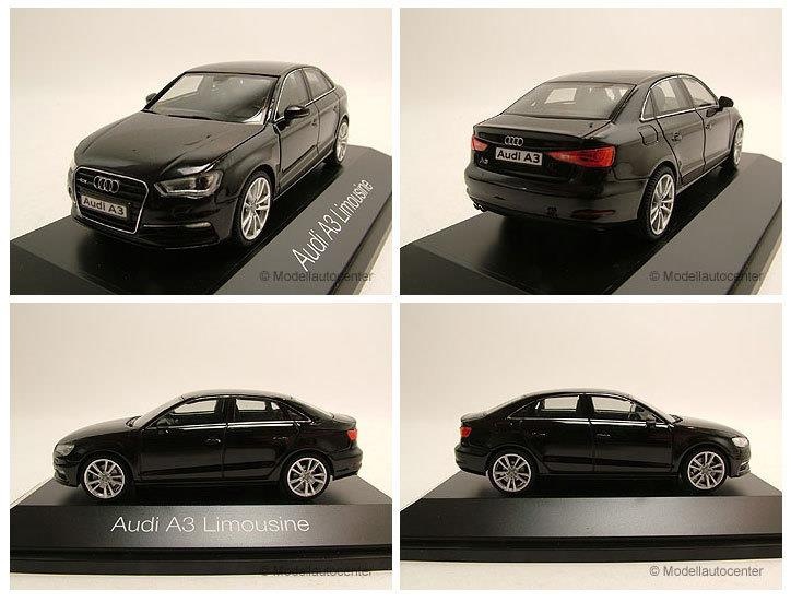 Modellautocenter Audi A3 Limousine 2013 schwarz Modellauto 1