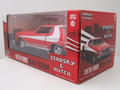 Ford Gran Torino 1976 rot weiß Starsky & Hutch Modellauto 1:24 Greenlight Collectibles