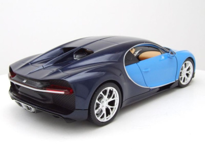Bugatti Chiron 2017 blau dunkelblau Modellauto 1:24 Welly